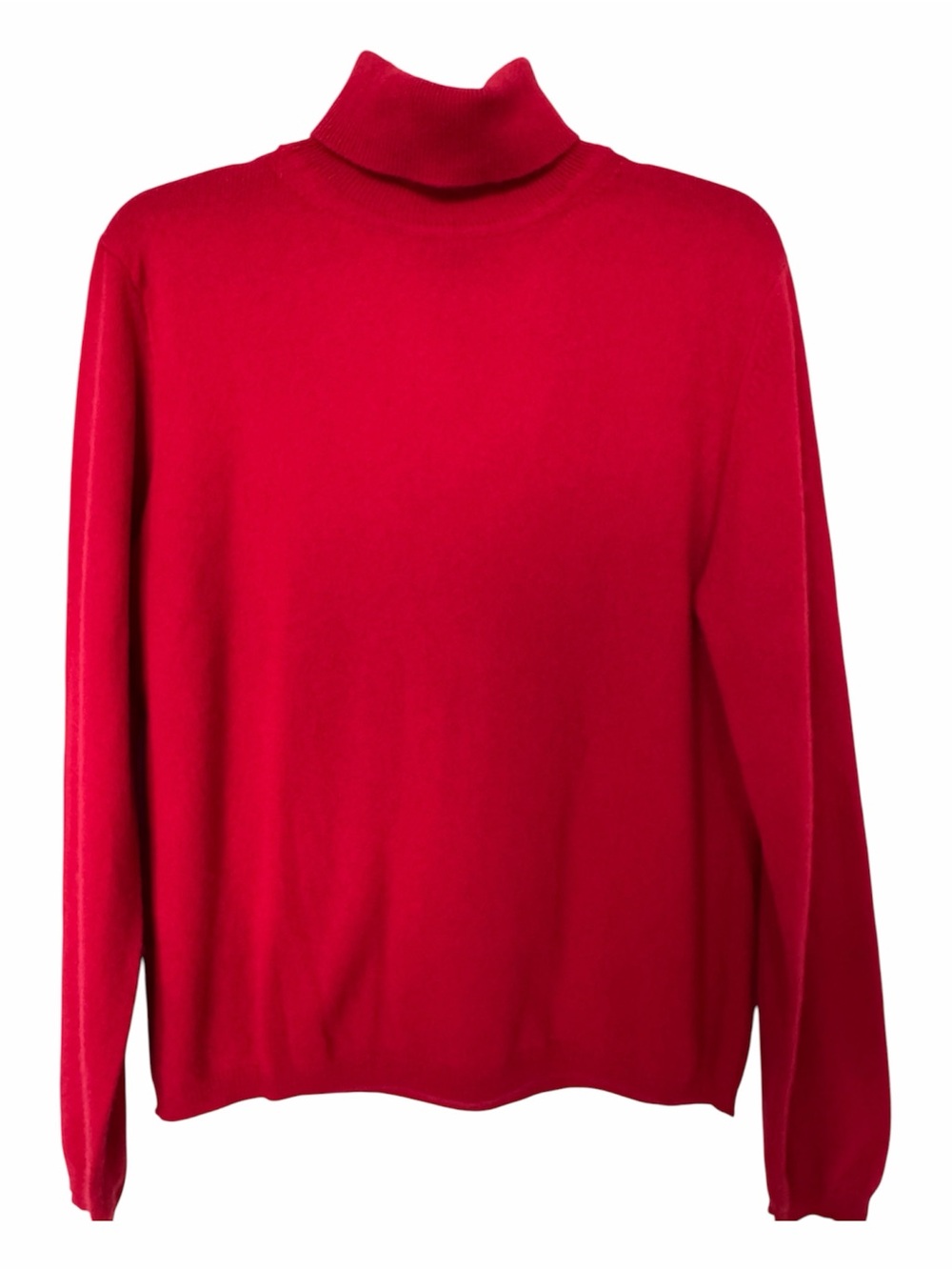 ✅ croft & barrow Red 100% cashmere Turtleneck Sweater size L